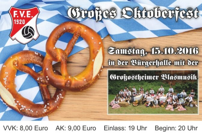 2. Oktoberfest des FVE in Planung