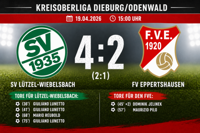 SV Lützel-Wiebelsbach – FVE 4:2 (2:1)