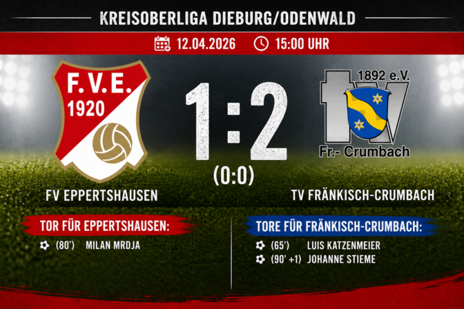FVE – Fränkisch-Crumbach 1:2 (0:0)