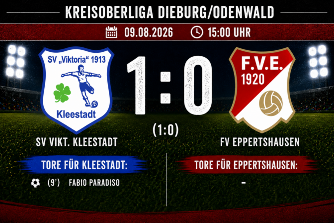 SV Vikt. Kleestadt – FVE 1:0 (1:0)